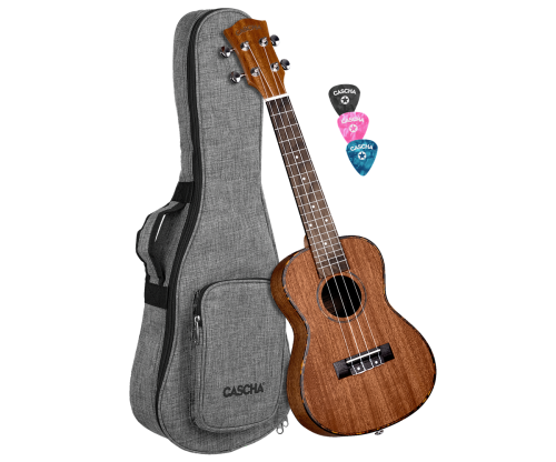 Cascha HH 2035 Premium Mahogany Ukulele Koncertowe SET
