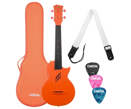 Cascha HH 2289 Carbon Fibre Ukulele Koncertowe OR Set