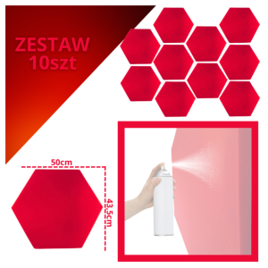 DNA AM3 RD panel akustyczny zestaw 10 szt. czerwon