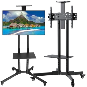 DNA TV STAND statyw podłogowy czarny stalowy uchwy