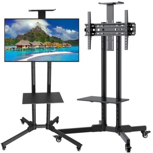 DNA TV STAND statyw podłogowy czarny stalowy uchwy