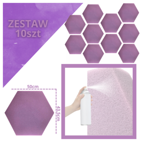 DNA AM3 PR panel akustyczny zestaw 10 szt. fioleto