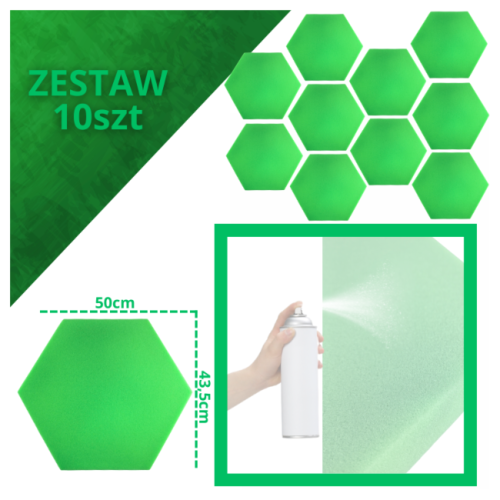 DNA AM3 GN panel akustyczny zestaw 10 szt. zielony