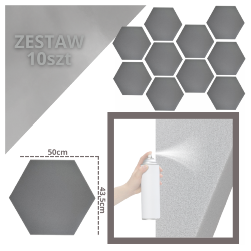 DNA AM3 GY panel akustyczny zestaw 10 szt. szary