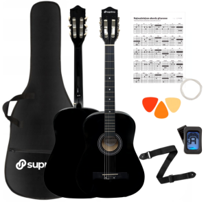 SUPRIMO CGS1 BK gitara klasyczna 4/4 czarna do nau