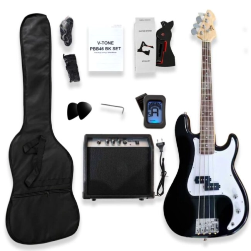 V-TONE PBB46 BK SET zestaw gitarowy gitara basowa